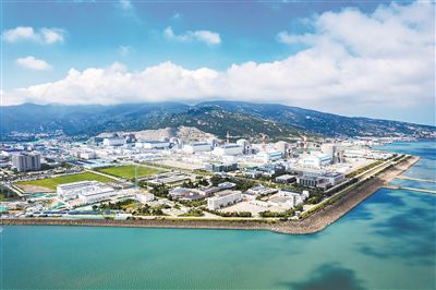 從空中俯瞰田灣核電基地。田灣核電基地供圖